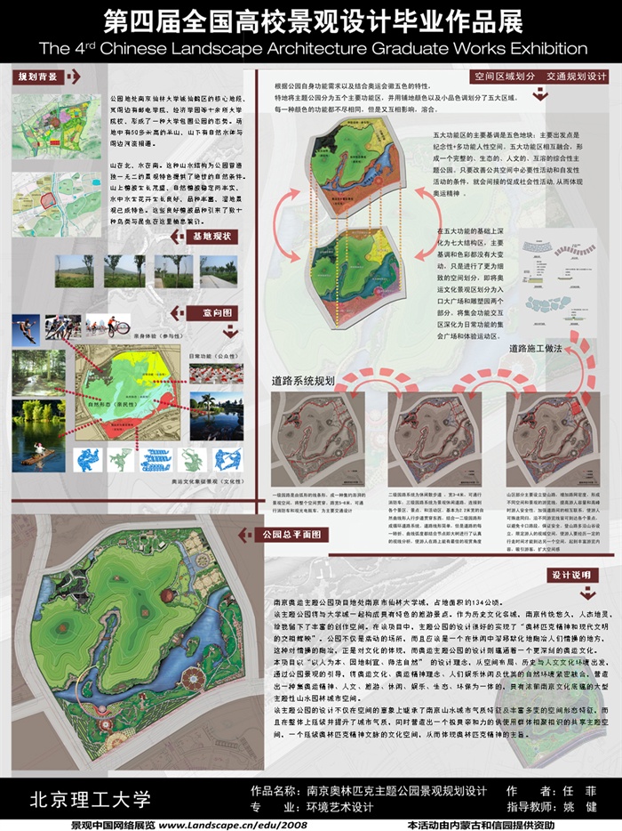 学生作业—奥林匹克主题公园景观规划展板方案