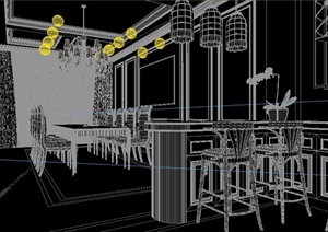 某两层欧式小酒吧室内装修设计3DMAX模型