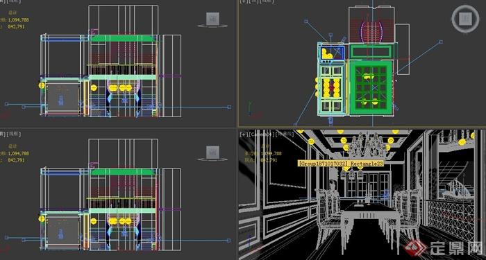 某两层欧式小酒吧室内装修设计3DMAX模型(5)