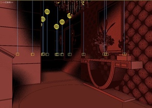 某欧式建筑楼梯或电梯间设计3DMAX模型