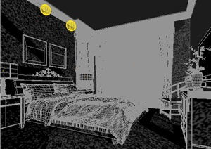 某住宅卧室室内装饰3dmax模型