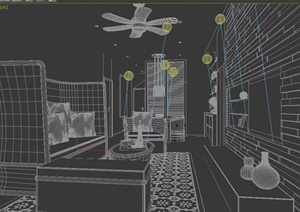 某现代娱乐空间室内装修设计3DMAX模型
