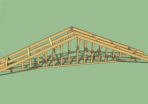 某建筑屋顶构建设计SU(草图大师)模型