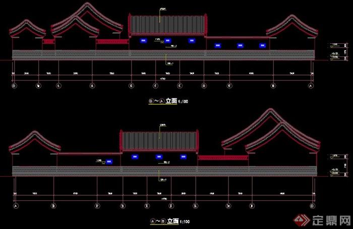 中式四合院建筑全套施工图（含室内效果图）(5)