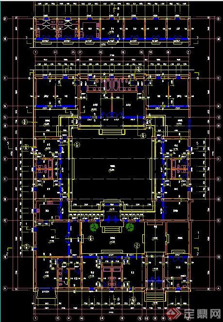 中式四合院建筑全套施工图（含室内效果图）(6)