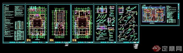 中式四合院建筑全套施工图（含室内效果图）(8)
