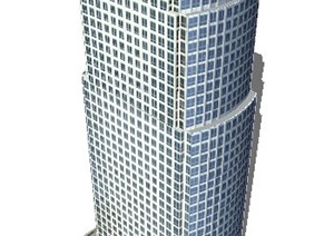 现代商务中心高层建筑设计SU(草图大师)模型