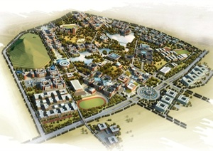 某大学校园建筑设计（3DMAX、PSD)