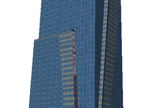 现代风格商业办公高楼建筑设计SU(草图大师)模型