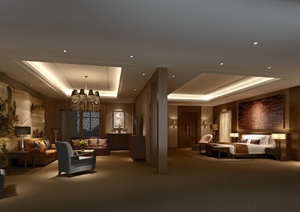 宾馆客房装修设计3DMAX模型
