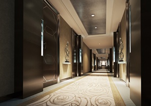 走廊装饰设计3DMAX模型