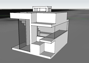某建筑楼梯间设计SU(草图大师)模型