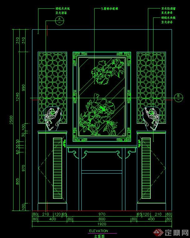 室内装饰柜组合设计CAD立面图(1)