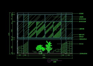 某室内阳台背景墙设计CAD施工图
