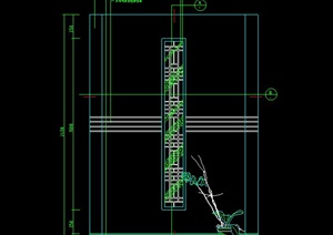 某现代室内背景墙设计CAD施工立面图