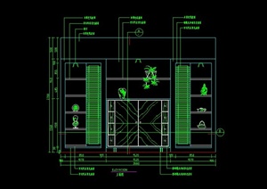 某室内柜子背景墙设计方案CAD施工图