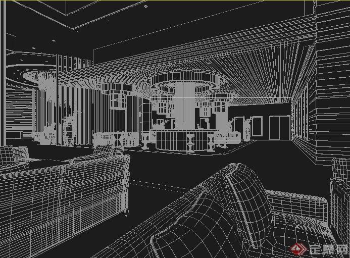 某现代风格售楼中心室内设计3dmax模型(6)