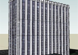 某现代办公高楼建筑设计SU(草图大师)模型