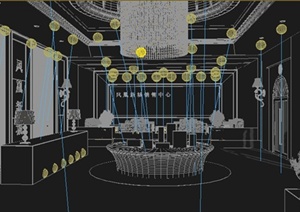 某售楼中心大堂室内装饰设计3dmax模型