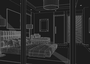 某现代简约风格卧室家装方案设计3DMAX模型