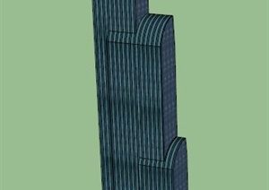 一栋现代综合楼建筑设计SU(草图大师)模型