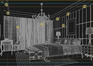 卧室空间室内装饰设计3dmax模型