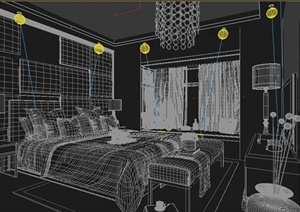 某简约式 风格卧室家装设计3DMAX模型