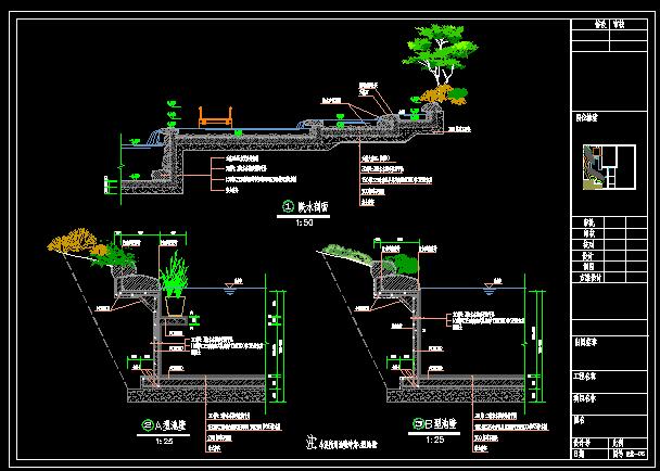 某滨水园林景观设计CAD施工图