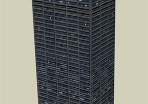 自由广场综合大楼建筑设计SU(草图大师)模型