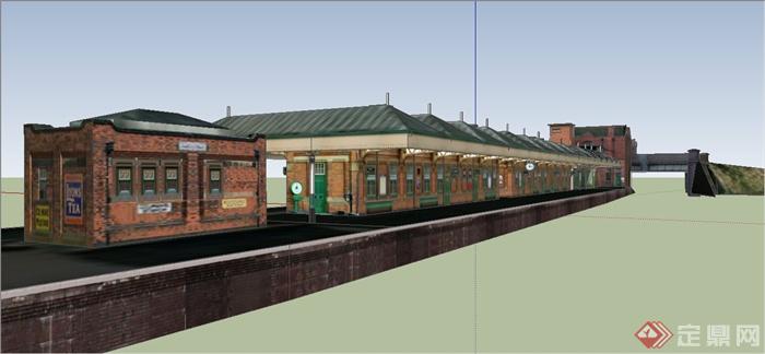 某铁路小站台建筑设计su模型(2)