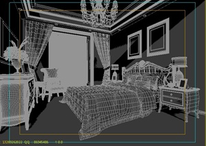 某卧室空间装修设计3dmax模型