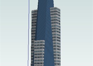 现代商务中心办公大楼建筑设计SU(草图大师)模型