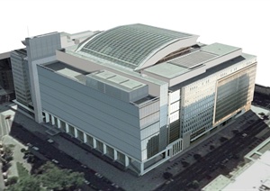 世界银行总部大厦建筑设计SU(草图大师)模型