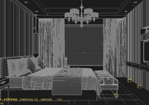 某卧室空间室内装修3dmax模型