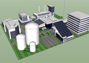 某太阳能设备厂建筑设计SU(草图大师)模型