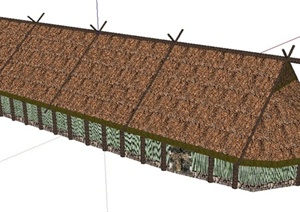 某地乡村小屋建筑设计SU(草图大师)模型