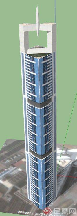 现代超高层建筑设计SU模型(1)