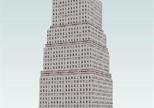某地现代高层办公建筑设计SU(草图大师)模型