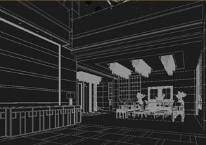 某多层餐厅室内装修设计3DMAX模型