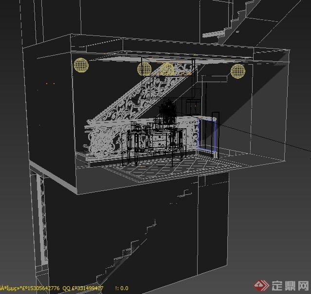 楼梯间装饰设计3DMAX模型(1)