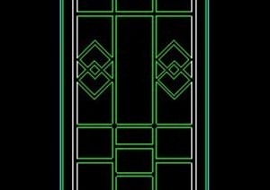 古典中式门扇cad立面图