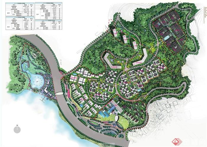 某中式风格滨海旅游度假别墅区规划JPG方案(3)