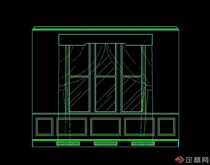某现代风格窗子设计CAD图(1)
