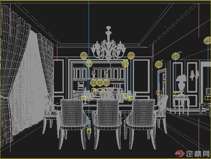 家装餐厅及厨房室内设计3dmax模型(1)
