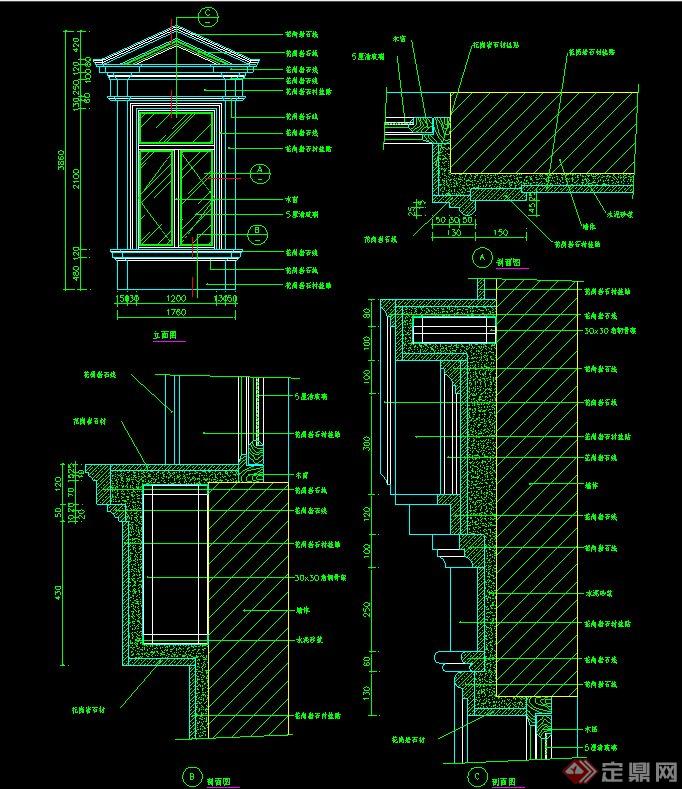某道窗子设计CAD施工图(1)