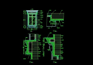 某欧式建筑常用窗子设计CAD施工图
