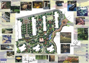 现代某住宅区花园景观规划设计CAD施工图
