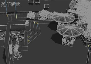 某建筑中庭景观设计3dmax模型