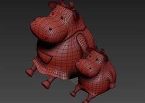 玩具河马设计3DMAX模型