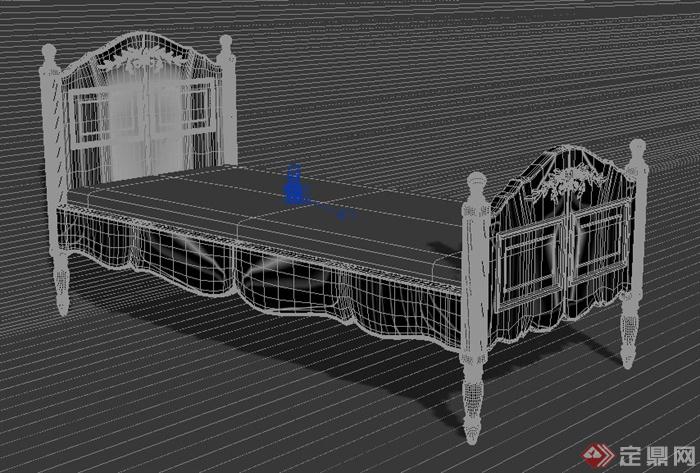 一张床家具设计3DMAX模型(1)